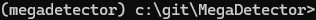 conda prompt megadetector